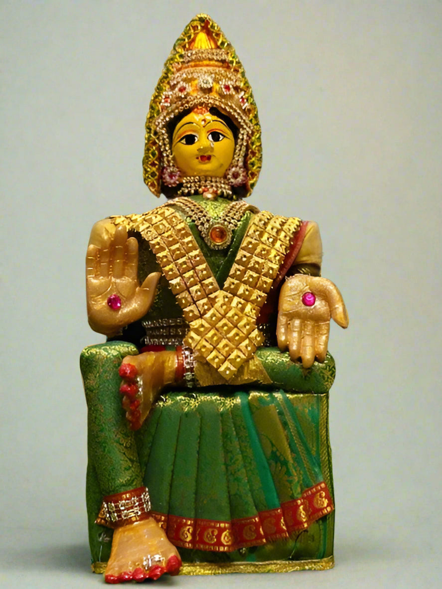 lakshmi doll with face and jewelry for vara lakshmi pooja set