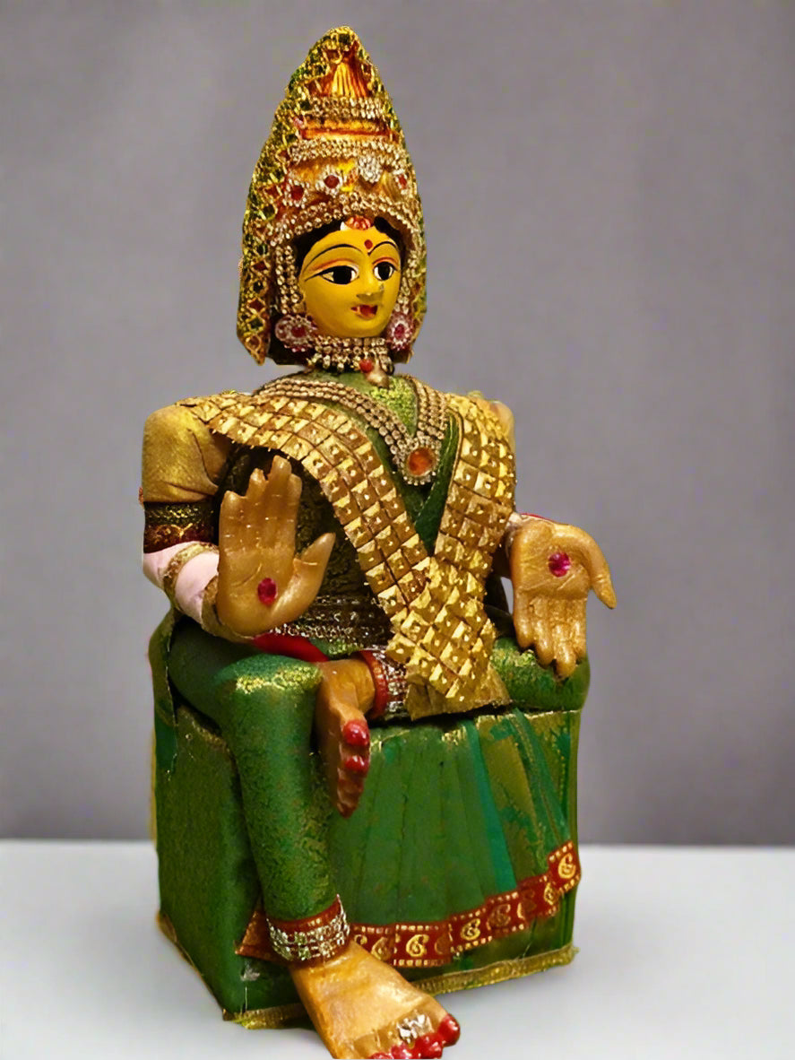 lakshmi doll with face and jewelry for vara lakshmi pooja set
