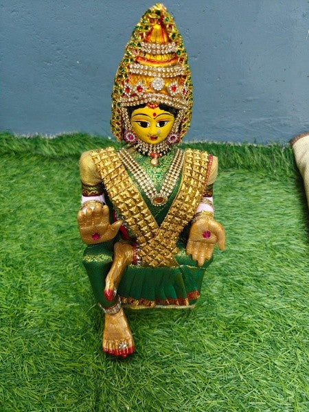 lakshmi doll with face and jewelry for vara lakshmi pooja set