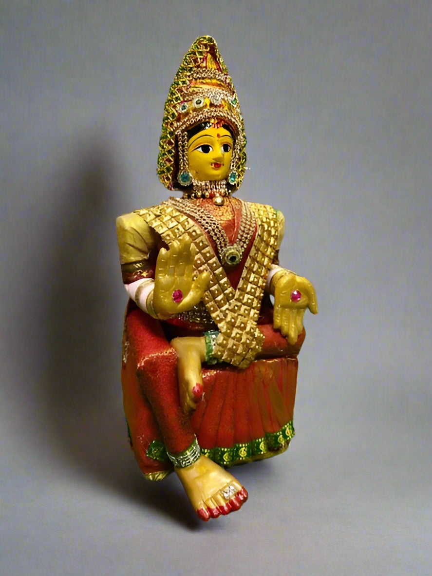 lakshmi doll with face and jewelry for vara lakshmi pooja set