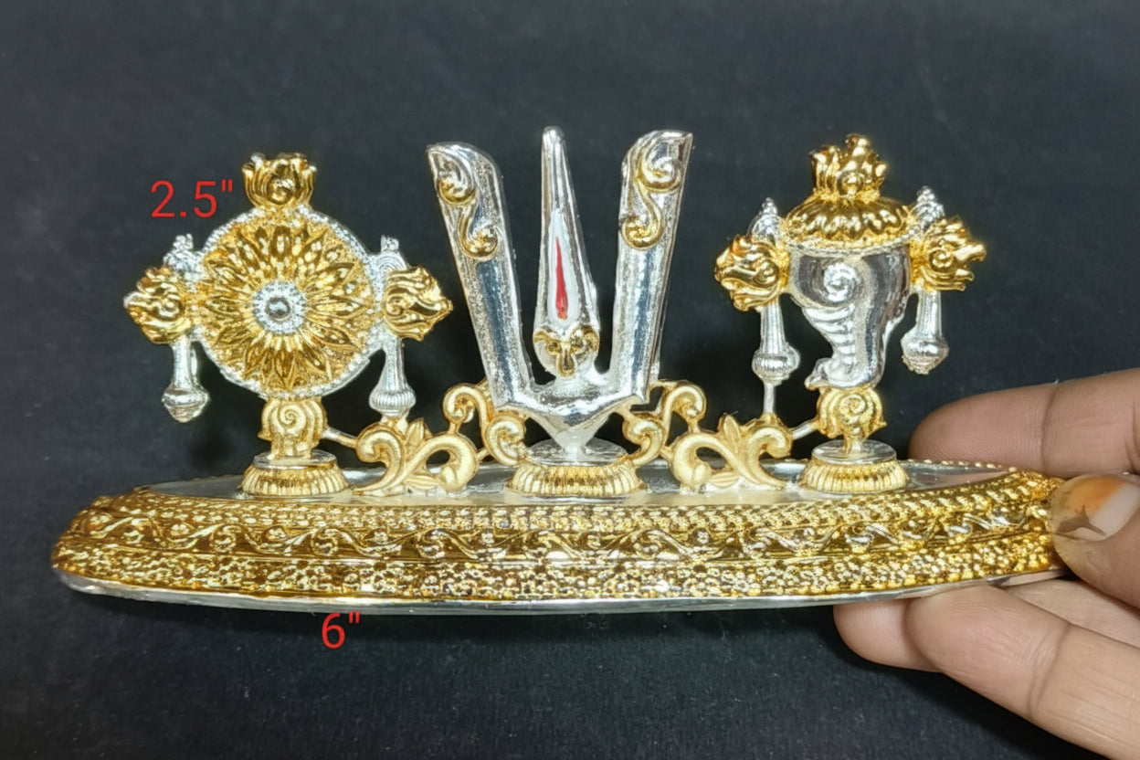Resin Shanku Chakra Namam Stand – Unique Premium Pooja Décor