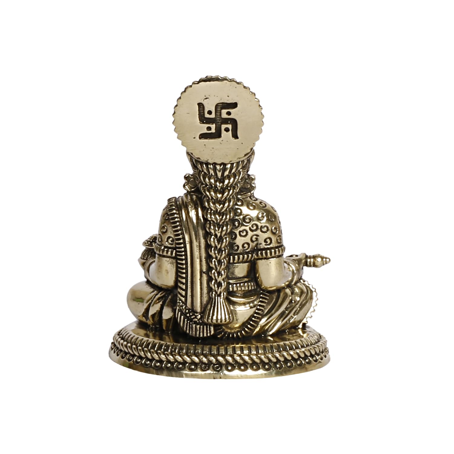 Handcrafted Brass Annapoorna Devi Idol – Goddess of Nourishment for Home Temple