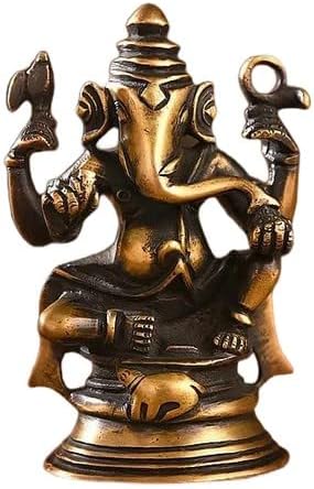 a Beautiful Brass Ganesh with Four Hands Statue/Home décor/showpiece diety for Temple