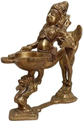 a beautiful Brass Garuda Aarti Diya Home décor/showpiece (L- 6in, W- 2.5in, H- 5in)