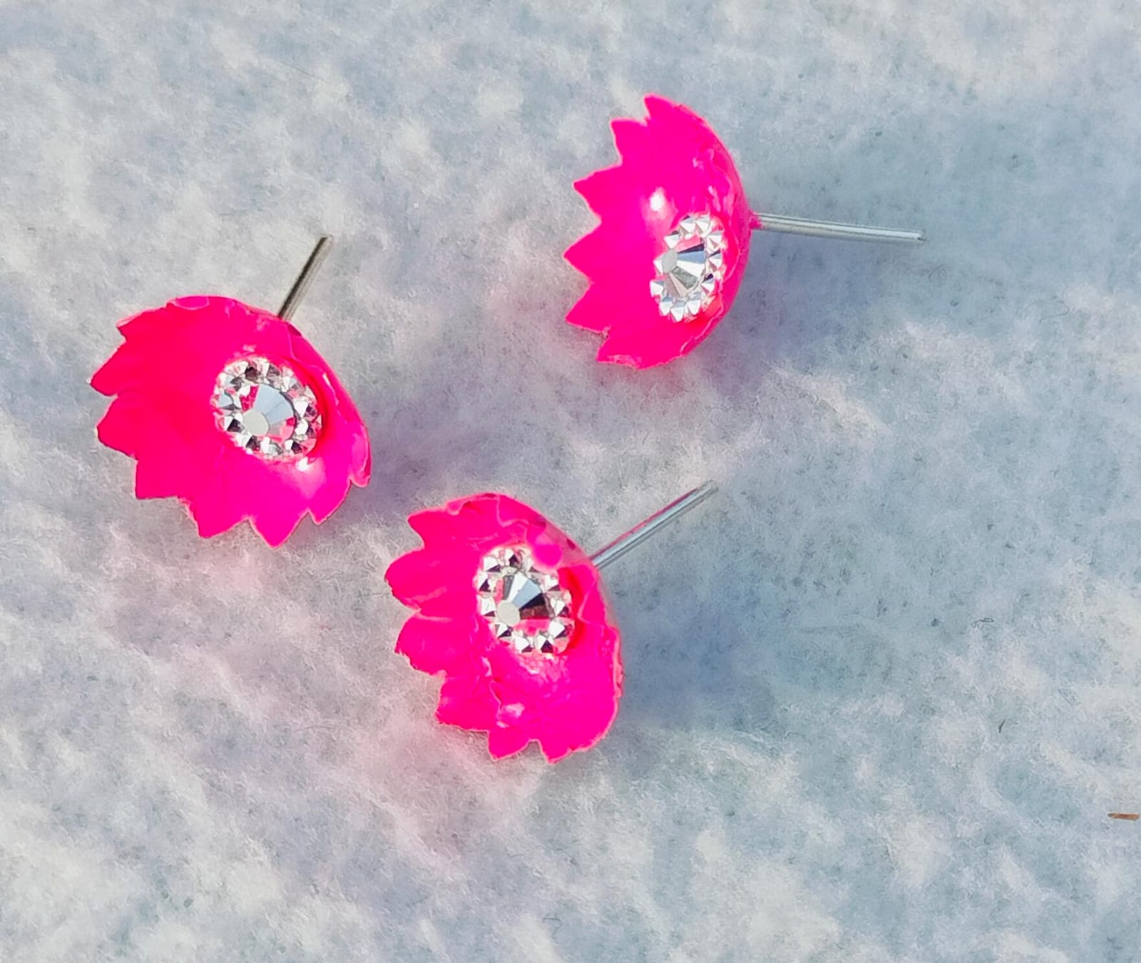 German silver Lotus Petal design Ashtotram stand with 108 pink lotus flower and lakshmi idol