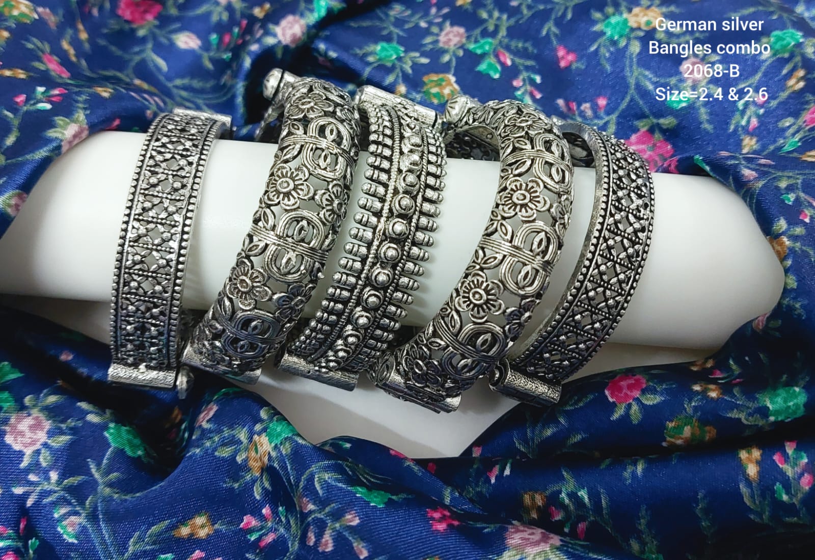 oxidized set of 5 openable bangle set for women goes with any attire