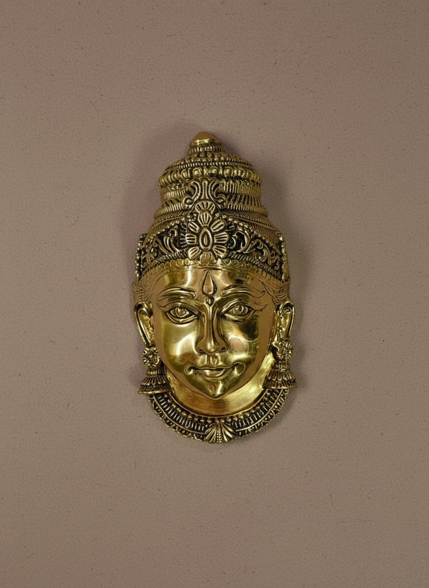 Brass Lakshmi Wall Hanging  Goddess of Wealth  Pooja Room Decor