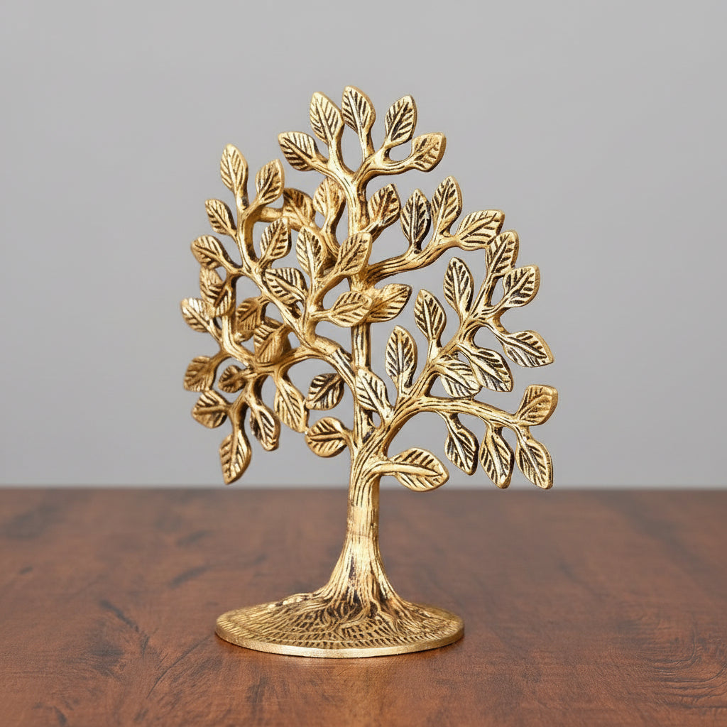 Brass Kalpavriksha Tree  Tree of Life  Wish-Fulfilling Symbol  Home Temple