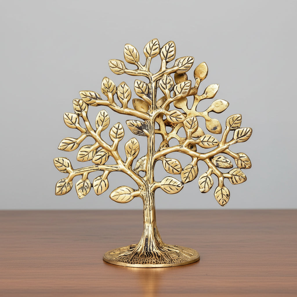 Brass Kalpavriksha Tree  Tree of Life  Wish-Fulfilling Symbol  Home Temple