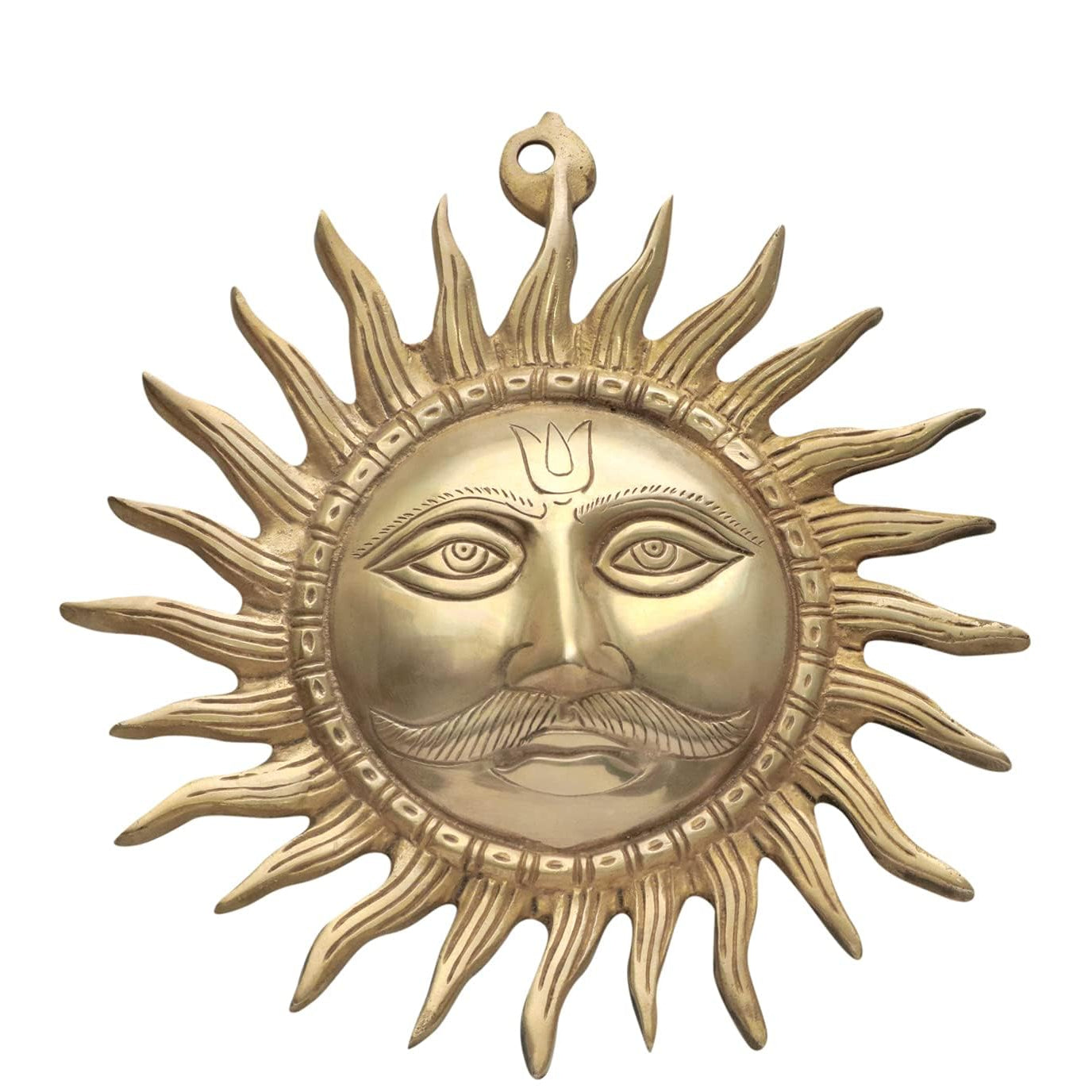 Brass Sun Wall Hanging with Moustaches  Surya god for home/ temple