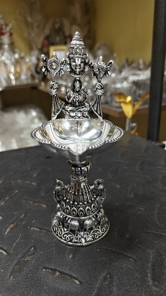 silver plated Tirupati Balaji Diya Set of 2 Pieces