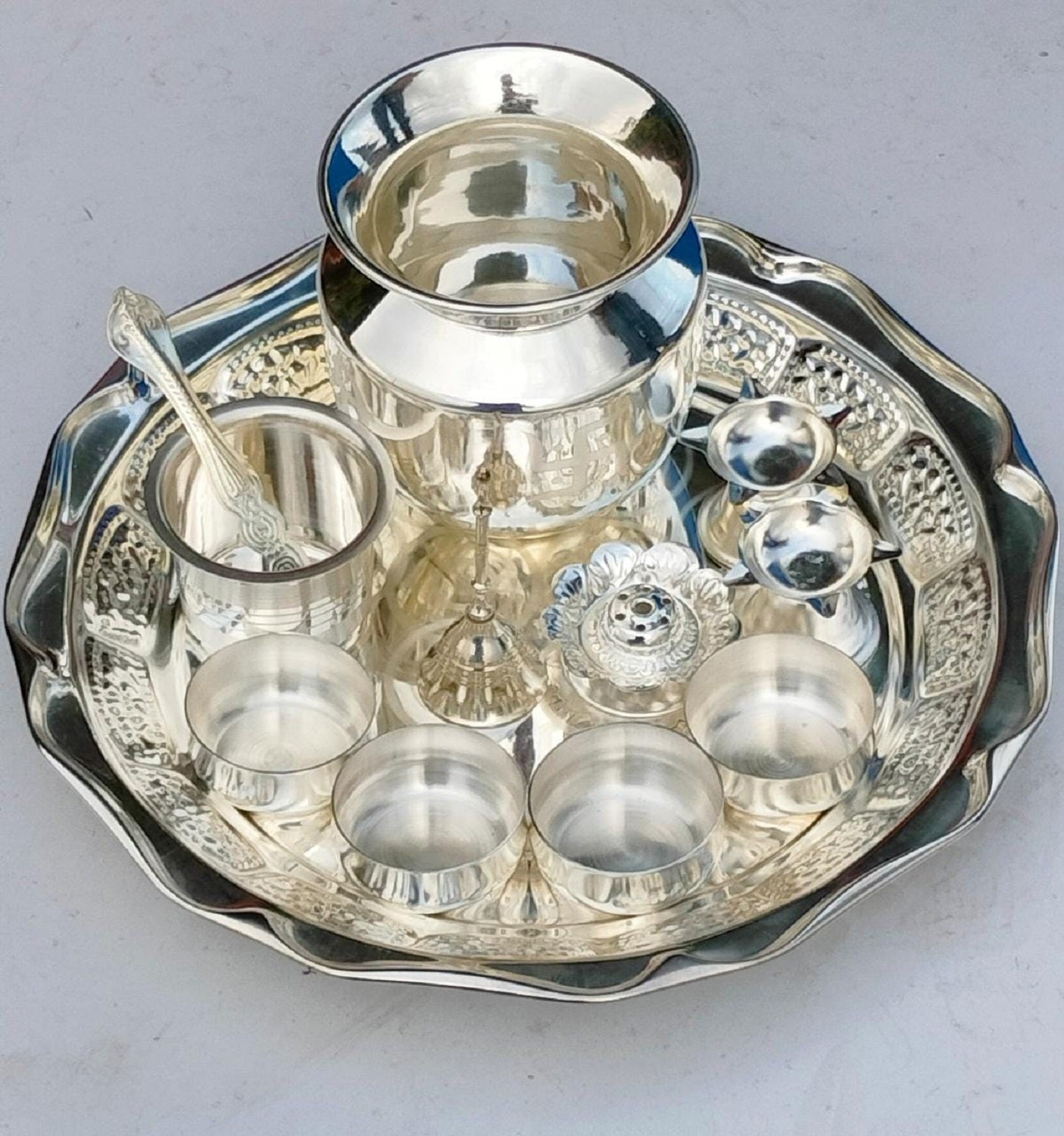 German Silver Nakkashi/Carved Border