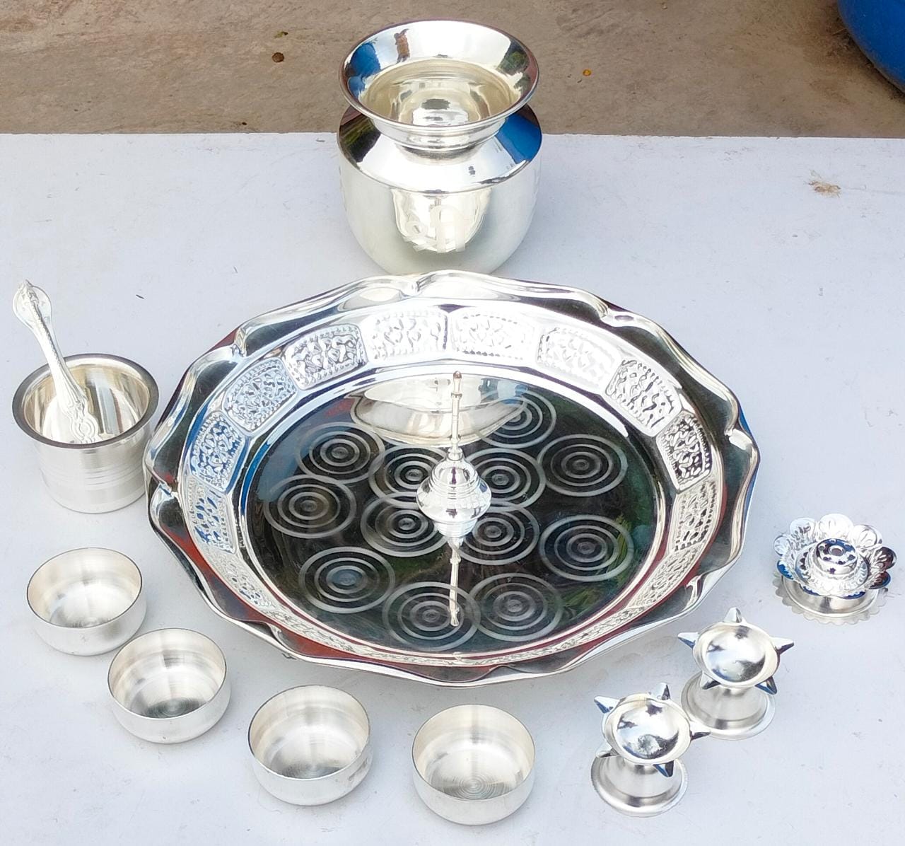 German Silver Nakkashi/Carved Border