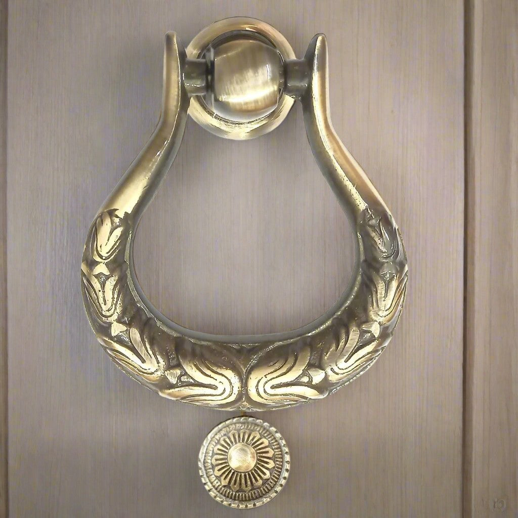 Brass Designer Knocker for Home/Office/Home Decor/Gift Item, Gold,