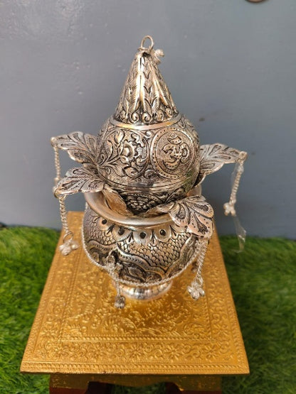 German silver new design kalasha for pooja diwali/housewarming