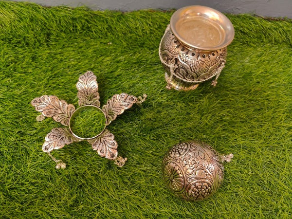 German silver new design kalasha for pooja diwali/housewarming