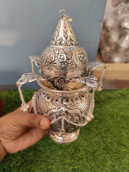 German silver new design kalasha for pooja diwali/housewarming