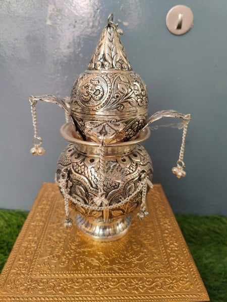 German silver new design kalasha for pooja diwali/housewarming