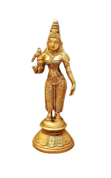indiancraftsbykanika Brass Goddess meenakshi Statue for Home Temple/Home décor/Gift Item