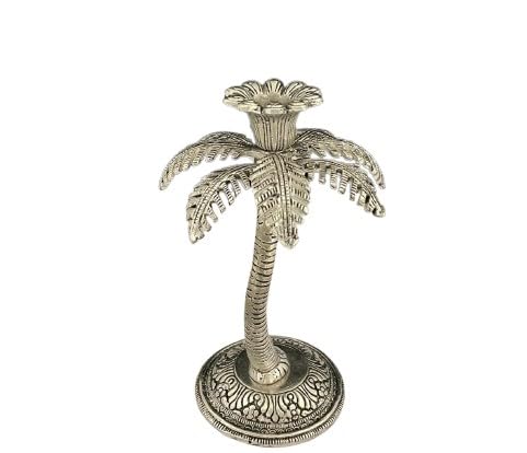 German Silver Coconut Tree Candle Stand for Gift Purpose/Home décor, 1 Piece