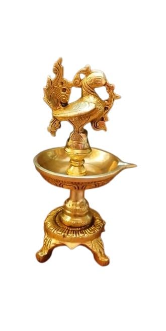 Brass Peacock Diya for Temple/ Home décor/ Gift Item