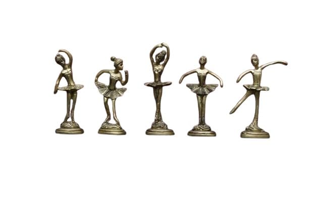 indiancraftsbykanika Brass Ballerina Set of 5 Pieces Home décor/showpiece