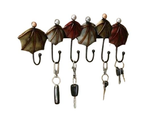 Metal Colorful 6 Umbrella Key Holder Home Decor