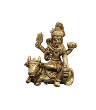 indiancraftbykanika Brass Small shivji Statue for Home/Office Temple