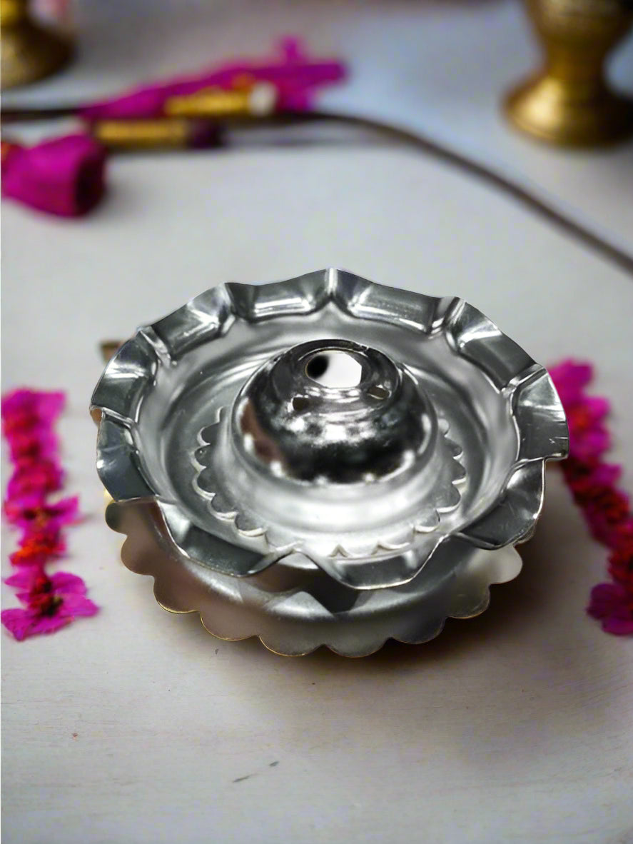 Silver Plated Agarbatti Stand/Incense Holder, Set of 12 Pieces