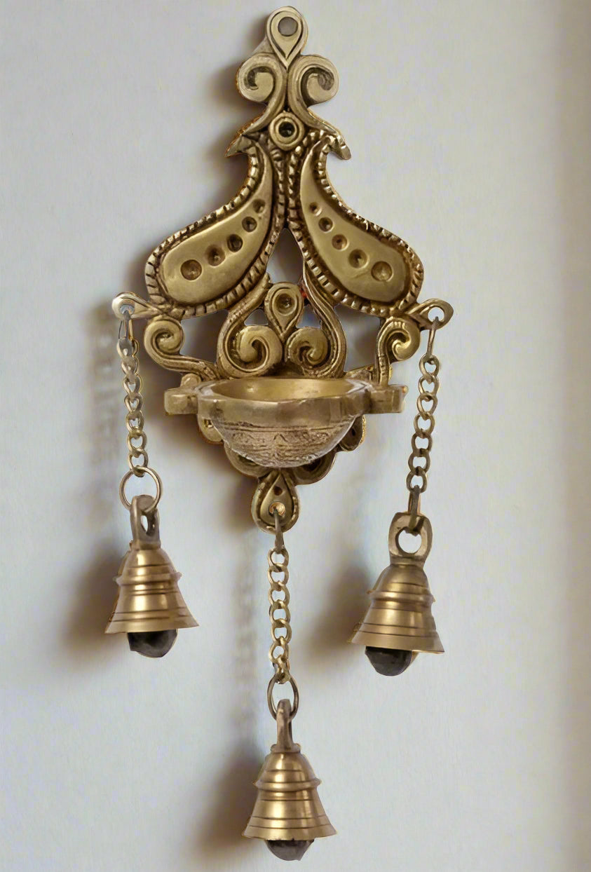 Brass Wall Hanging Diya/Home décor/Gift Item Fully Carved