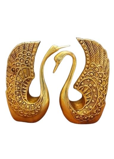 indiancraftsbykanika Brass Set of 2 Ducks showpiece/Home décor/Gift Item