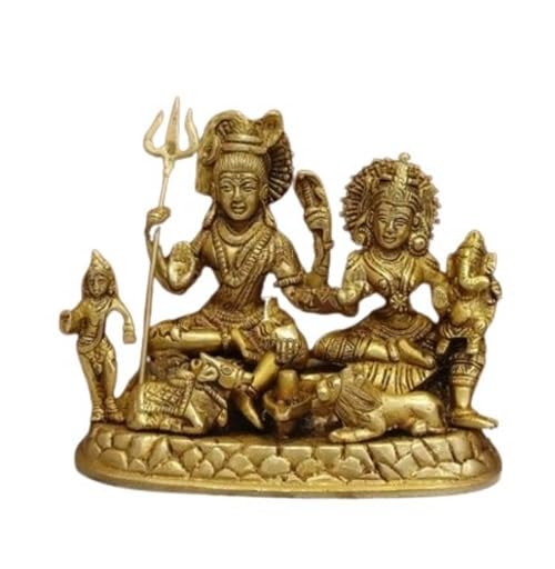 indiancraftsbykanika Brass Shive parivar/Family Statue/Idol for Home/Office Decor/Gift Item