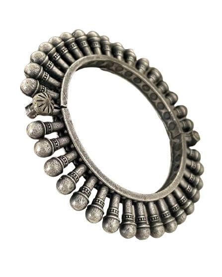 oxidized openable bangle bracelet kada pair set gift for her