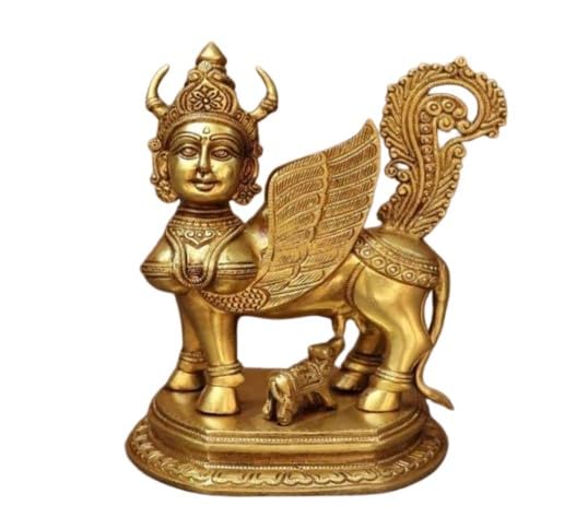 indiancraftsbykanika Brass kamdhenu Cow Statue for Home décor/Office/Gift Item