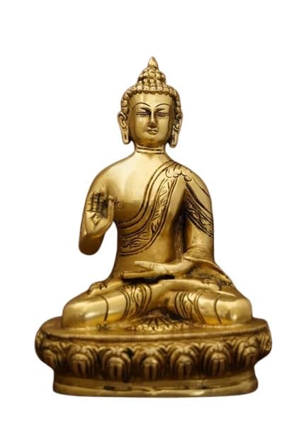 indiancraftbykanika Brass Buddha Idol Statue for Meditating Room/Pooja Room