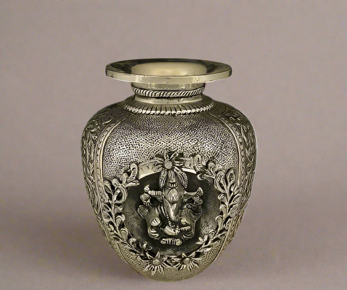 German Silver Ganesh Kalash