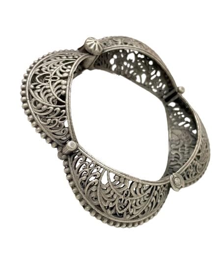 oxidized openable bangle pair set square shape gift for her for birthday wedding