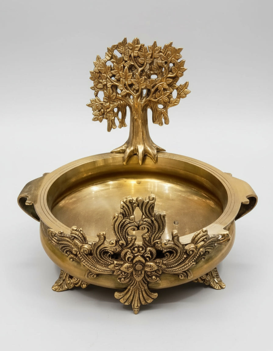 brass kalpavriksha urli bowl for home décor/office/gift item