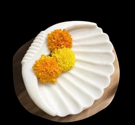 Marble Shell urli/Tray/Plate/Home Decor for Fruits/Sweets/Snacks/Tea Lights, big