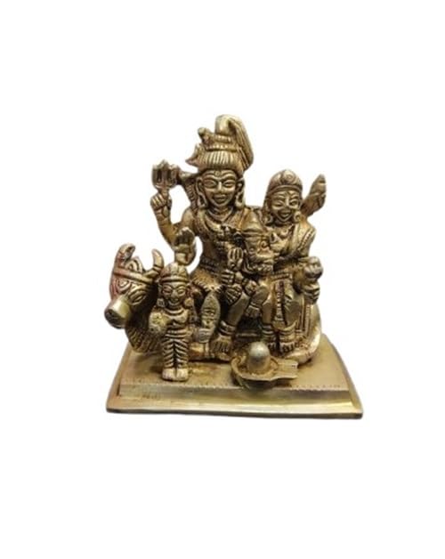 indiancraftbykanika Brass Shiv Family/parivar Small Statue, Size : 4"