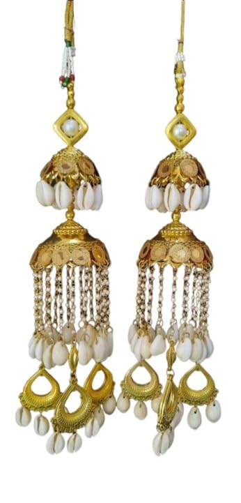 Brass Metal Bridal Golden Color with white color stone kaleere/kalire for Wedding for women,jewelry for women