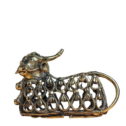 indiancraftsbykanika Handmade bastar Tribal Nandi Cow Sitting Statue/showpiece/Gift Item/Home Decor