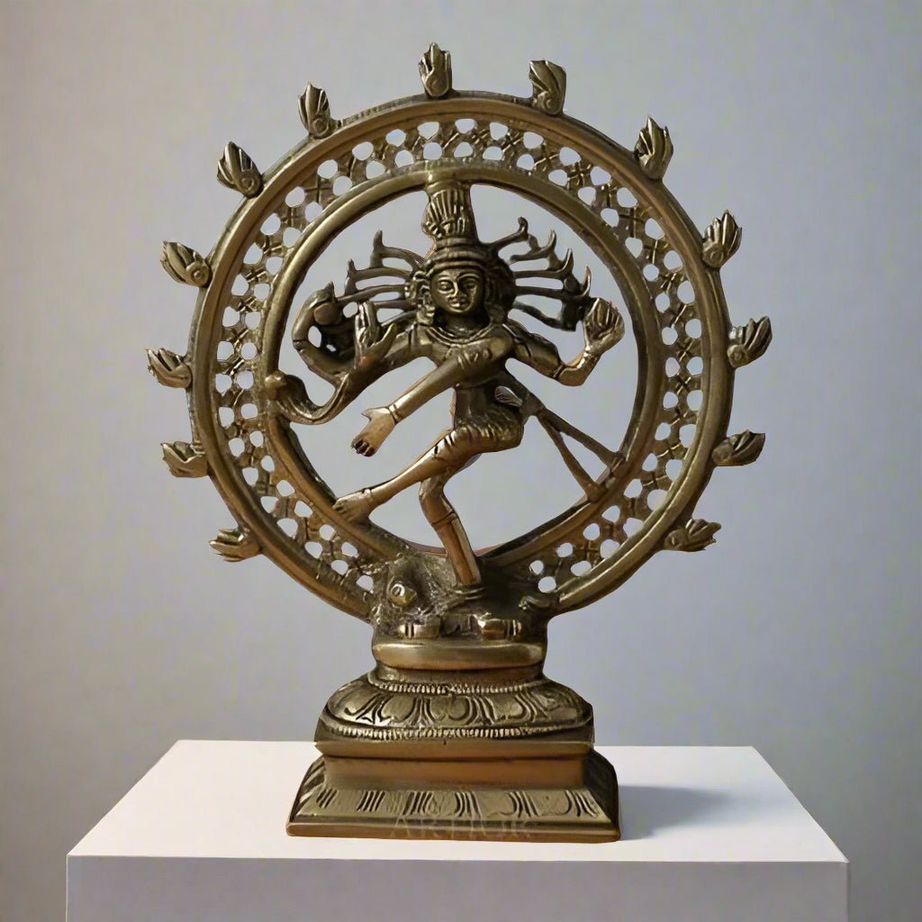 Brass Nataraja Dancing Shiva Statue Idol for Home Decor/Gift Item,