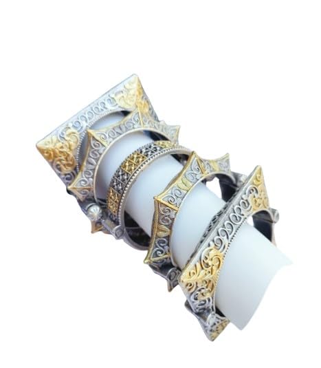 indiancraftsbykanika Dual tone openable kada bracelet bangles combo set of different shape, set of 5