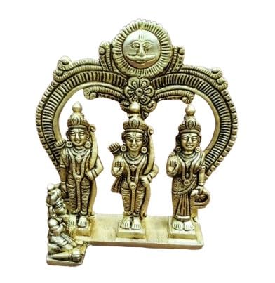 indiancraftsbykanika Brass ram darbar Statue/showpiece/Home décor/Temple Idol - ram, laxman, sita and Hanuman