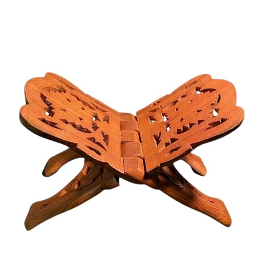 Sheesham Wood Book Stand/Holder/Rest/Keep for Home/Work Space/Religious Places/Rehal Stand (Leaf Design)