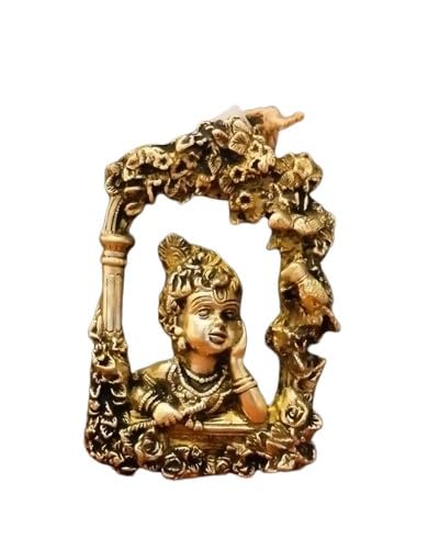 indiancraftsbykanika Brass Krishan Wall Hanging for Home Decor/Gift Item