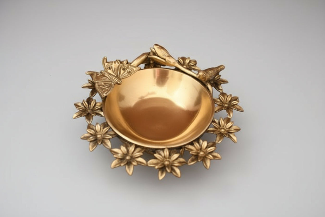 Brass Butterfly urli Bowl for Home décor/Gift Item