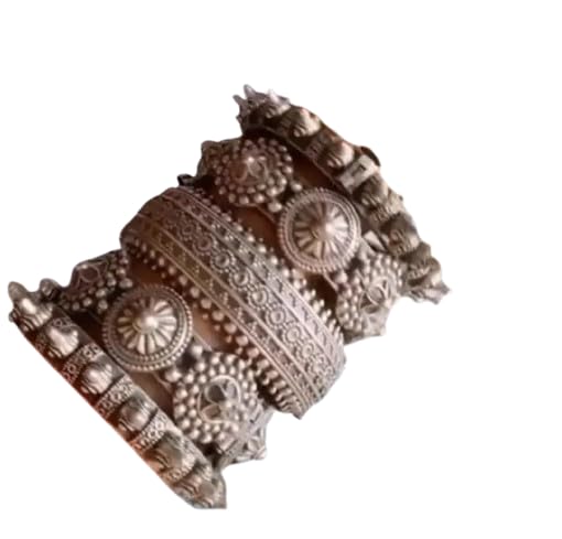 indiancraftsbykanika BEAUTIFUL ORIGINAL HIGH QUALITY SILVER LOOK ALIKE OPENABLE BRACELET - 5 pieces