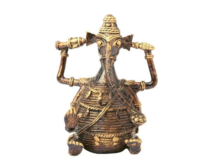 indiancraftsbykanika baster dhokra Handmade Ganesh Statue showpiece/Gift Item/Home Decor